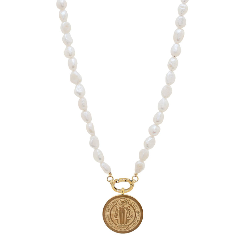 'Saint Benedict' Pearl Necklace -Large- - Ibiza Passion