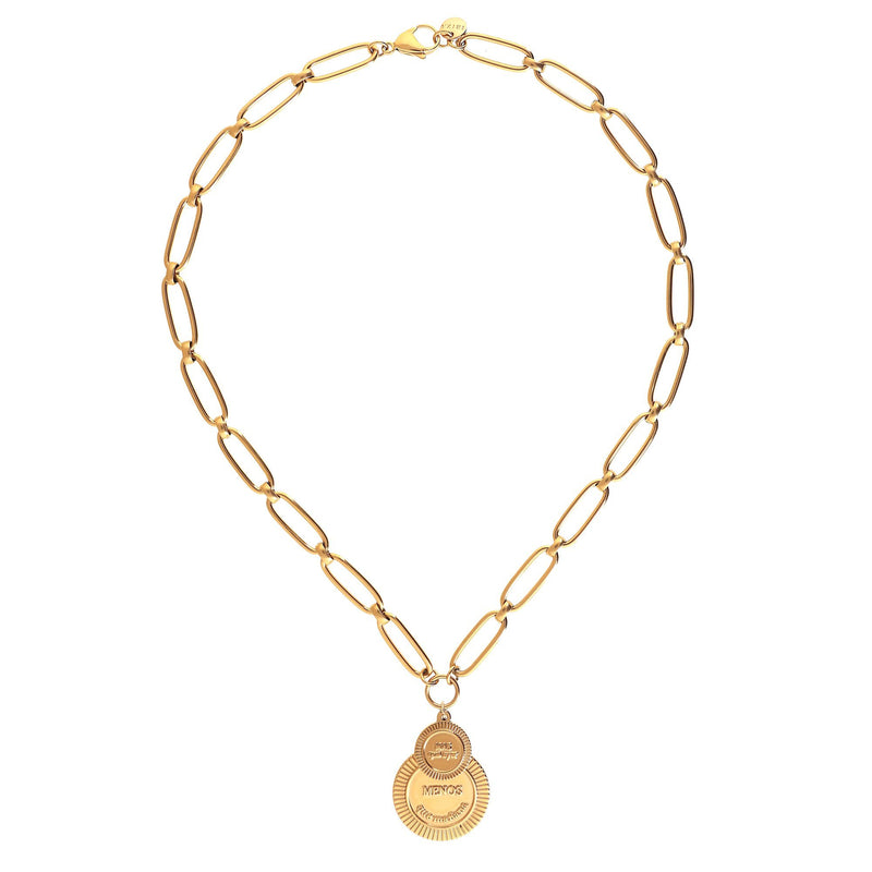 'DON'T EVER STOP' Double Medal Necklace - Ibiza Passion