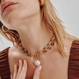 'VIDA' Triple Choker Necklace - Earth Tones- - Ibiza Passion