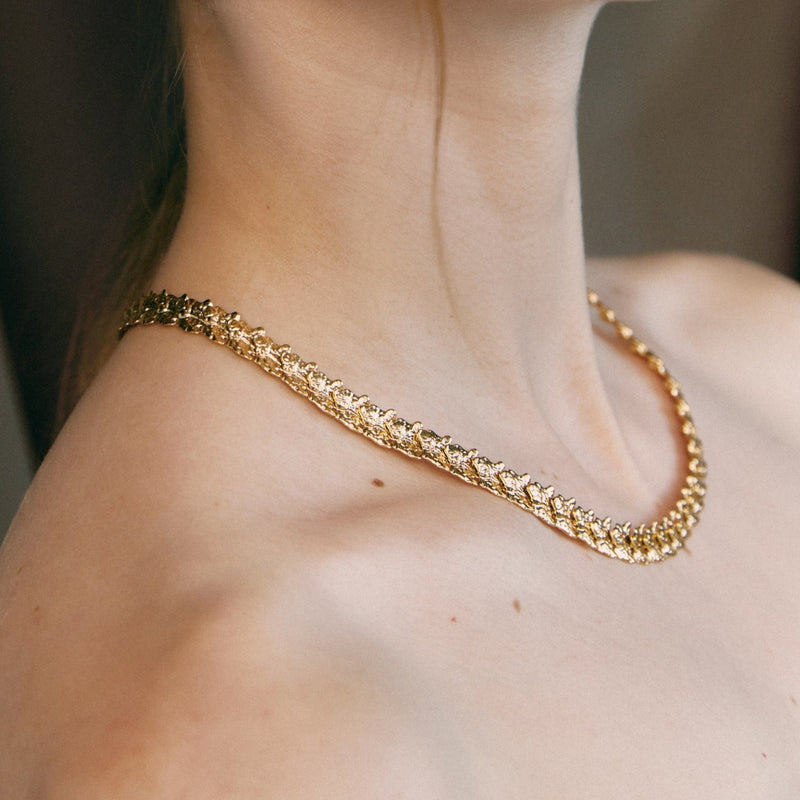 'DELIA' Semi Rigid Necklace Gold - Ibiza Passion