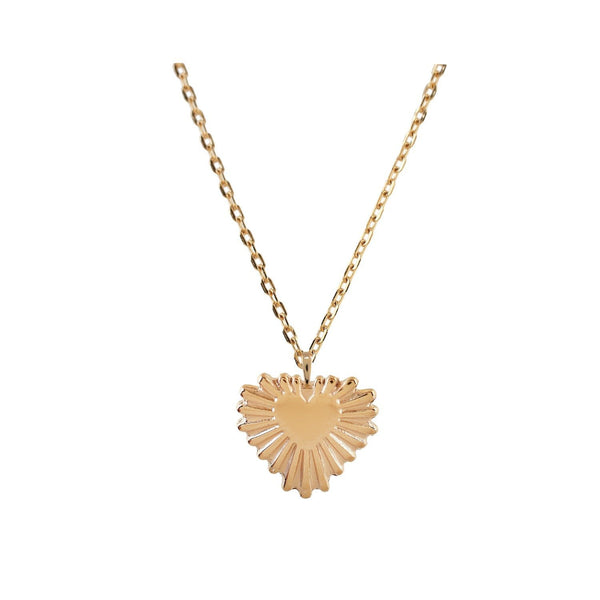 'BE CURIOUS' Mini Heart Necklace -Gold- - Ibiza Passion