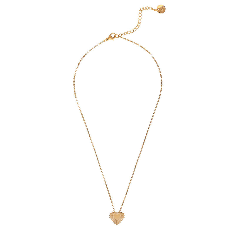 'BE CURIOUS' Mini Heart Necklace -Gold- - Ibiza Passion