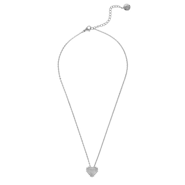 'BE CURIOUS' Mini Heart Necklace -Silver- - Ibiza Passion
