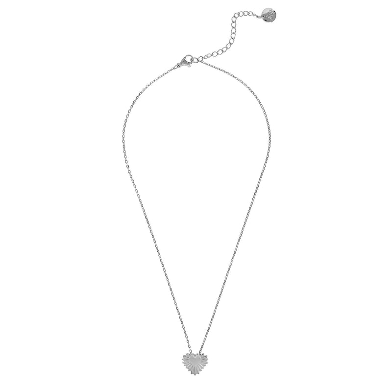 'BE CURIOUS' Mini Heart Necklace -Silver- - Ibiza Passion