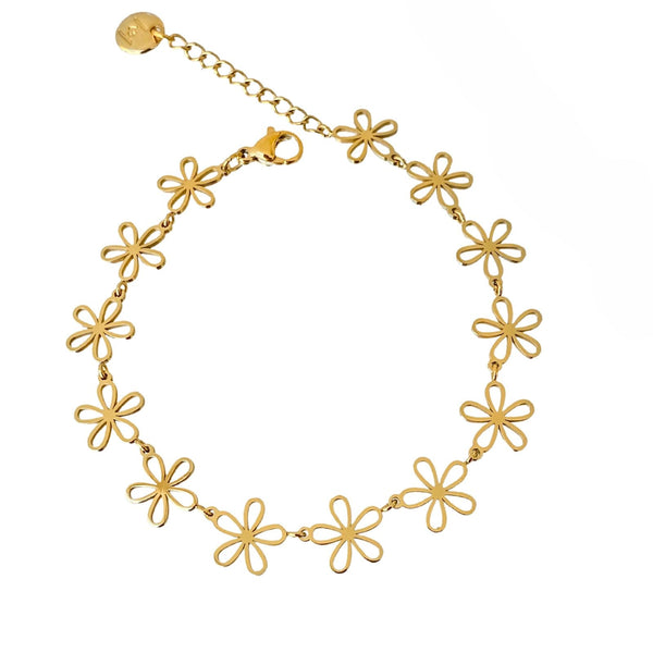 10PCS, 2022 Fashion Sweet Daisy Flower Bracelets Enamel Colorful Link Chain  Bracelet For Women Party Bangle