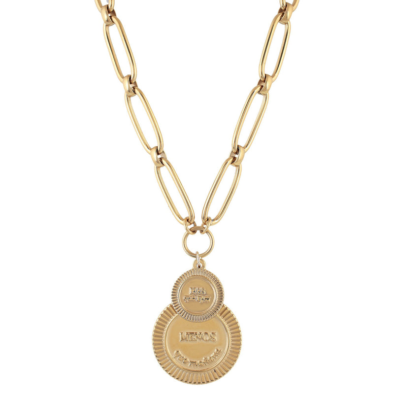 'DON'T EVER STOP' Double Medal Necklace - Ibiza Passion