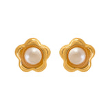 Flower & Pearl Baby earrings - Ibiza Passion