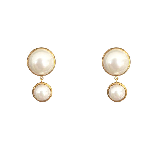 'LEXA' Classic Shell Pearls Earring - Ibiza Passion