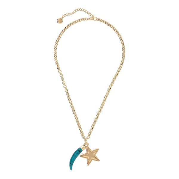 'MENORCA' Necklace with Star & Horn - Ibiza Passion