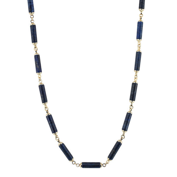 'ORIGEN' Stones Bars Necklace -Lapis - Ibiza Passion