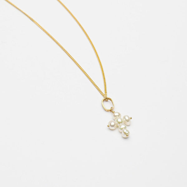 Pearl Cross Necklace - Ibiza Passion