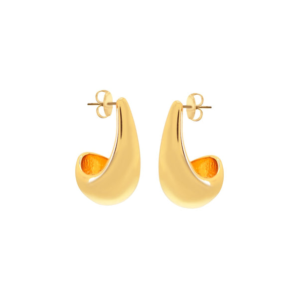 'PENSIVE' Earrings -Gold Small- - Ibiza Passion