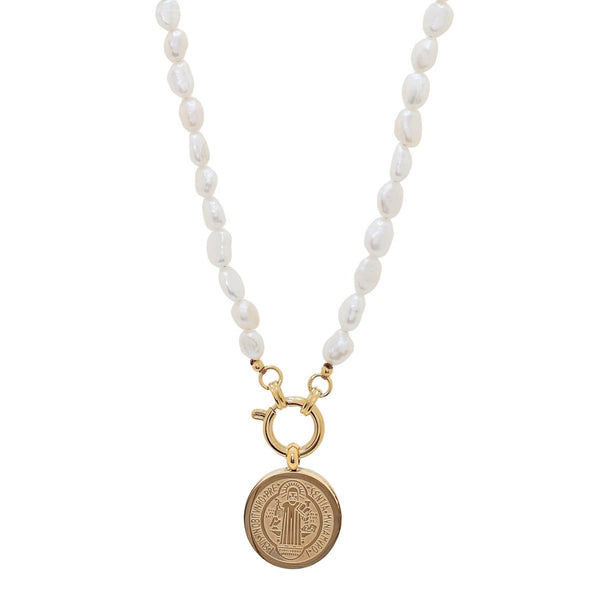 'Saint Benedict' Pearl Necklace -Small- - Ibiza Passion