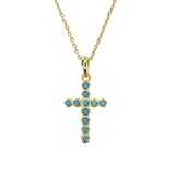 'TIPPI' Turquoise Cross Necklace - Ibiza Passion